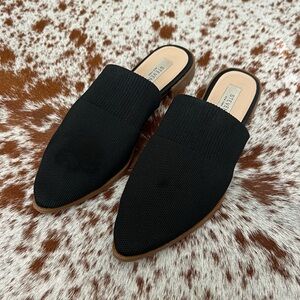 Steven New York Steve Madden Women’s Size 9.5 Black Valdez Knit Point Toe Mules